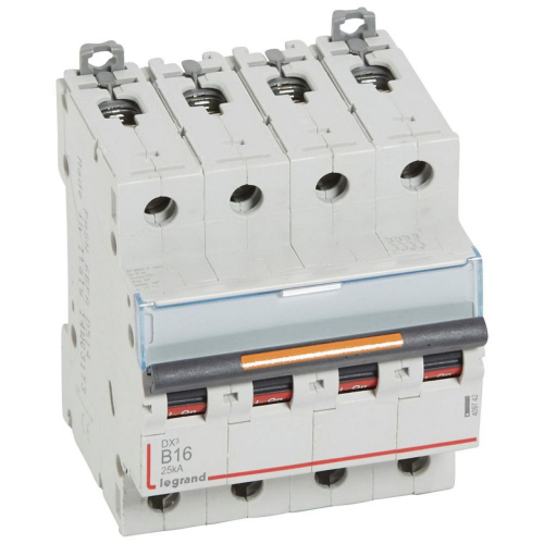 Disj. DX³ 25kA arrivée haute, départ bas à vis 4P 400V~ - 16A courbe B 4 modules-409742-3245064097420-LEGRAND