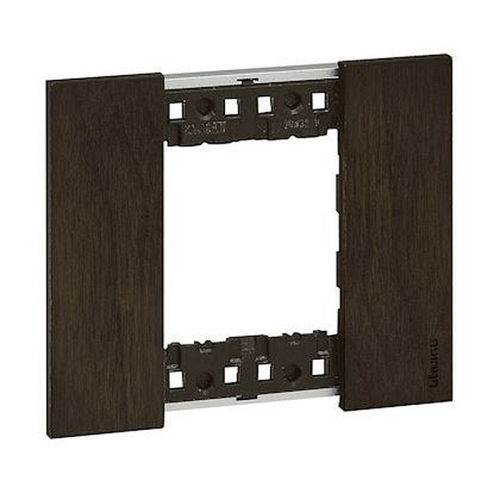 Plaque de finition Living Now Collection Les Noirs 2 modules finition Noyer-BTKA4802LG-8005543612736-BTICINO
