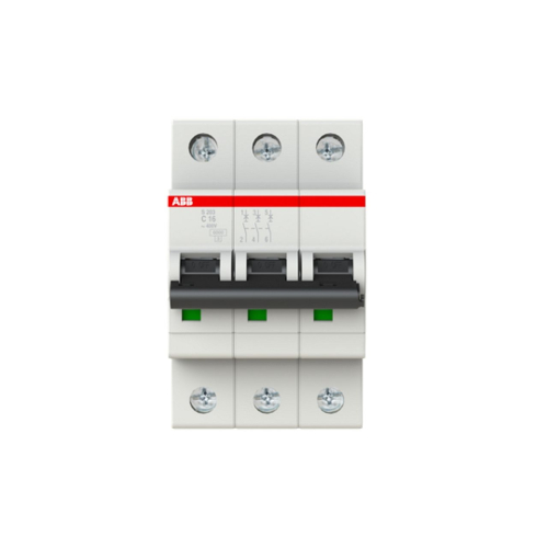 Disjoncteur S203 3P 16A Courbe C Raccordement à vis - 10KA (3Modules)-2CDS253001R0164-4016779468008-ABB