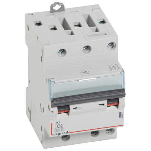 Disjoncteur DX³ 6000-vis/vis-3P-400V~-32A-10kA-courbe D-peigne HX³ opti 4P -3M-408071-3245064080712-LEGRAND