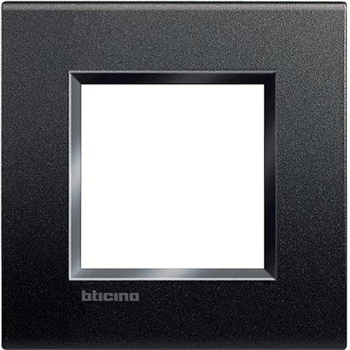 Plaque Livinglight Neutre 2 modules - Anthracite-LNA4802AR-8005543422502-BTICINO