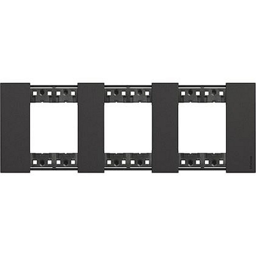 Plaque de finition Living Now Collection Les Noirs 3x2 modules finition Noir-BTKA4802M3KG-8005543654347-BTICINO