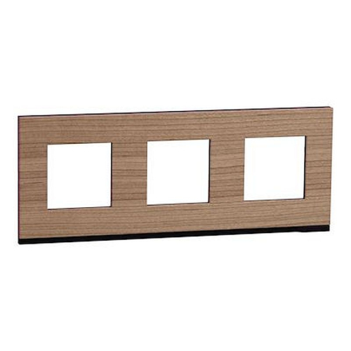 Unica Pure - plaque de finition - Chêne liseré Anthracite - 3 postes-NU600684-3606489526153-SCHNEIDER ELECTRIC FRANCE