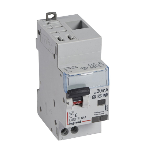 Disjoncteur diff DX³ 6000 -auto/vis-U+N 230V~-16A -typeF-30mA-courbe C - 2M-410871-3245064108713-LEGRAND