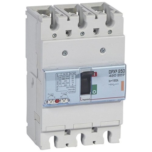 Disjoncteur magnétothermique DPX³250 pouvoir de coupure 25kA 400V~ - 3P - 160A-420207-3245064202077-LEGRAND