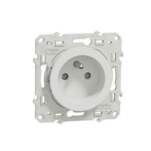 Odace, prise de courant 2P+T Blanc, à vis, connexion à vis-S520039-3606480316425-SCHNEIDER ELECTRIC FRANCE