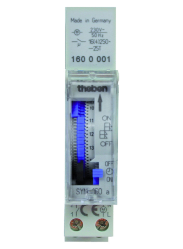 Interrupteur horaire mécanique sans réserve de marche  1 c  unipolaire-SYN160A-4003468161609-THEBEN FRANCE