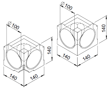 2 Coudes intérieurs 90° DN100 - RP-IW - 3075 HELIOS VENTILATEURS - 3075 