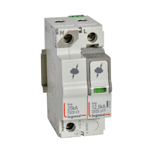 Parafoudre - protection tableau principal - T1+T2 - Iimp 12,5 kA/pôle - 1P+N-412274-3414970517449-LEGRAND