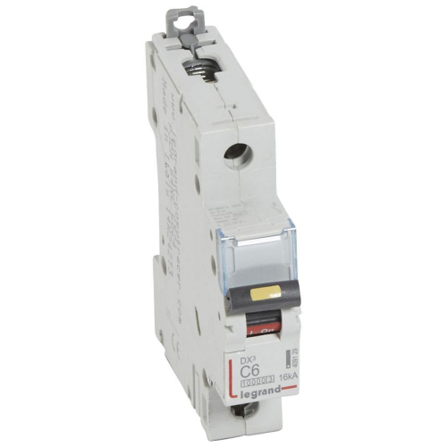 Disjoncteur DX³10000 16kA arrivée haute/départ bas vis 1P 6A courbe C - 1 mod-409129-3245064091299-LEGRAND