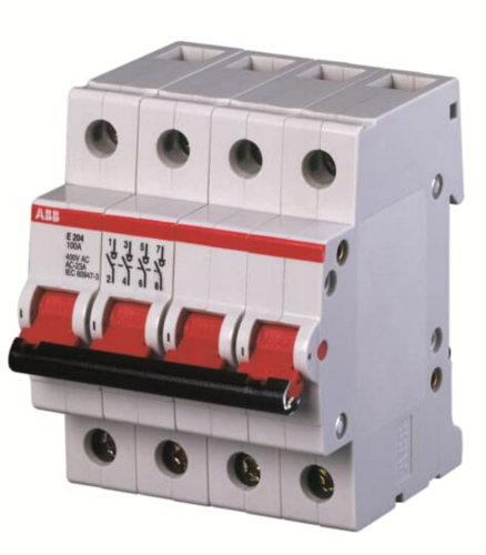 Interrupteur (E200) 4 pôles 80A Levier Gris-2CDE284001R1080-4016779646277-ABB