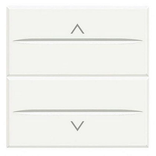 Double-poussoir interbloqué pour volets roulants Axolute - White - 2 modules-HD4037M2-8012199987866-BTICINO