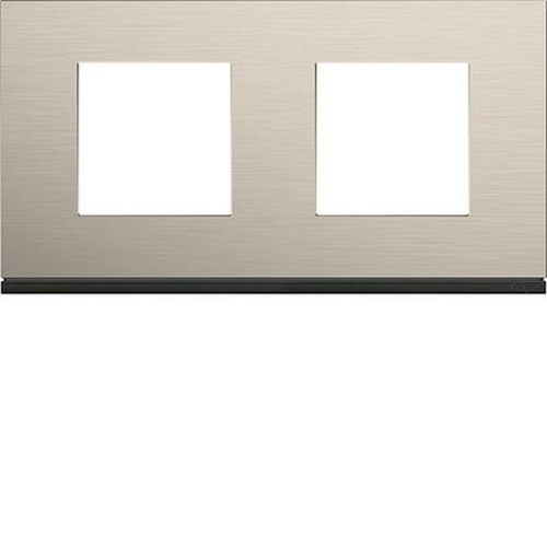 Plaque gallery 2 postes horizontale 71mm matiere antique alu-WXP4512-3250617197694-HAGER