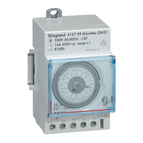 Inter horaire analogique programmable manuel hebdo -vertical avec réserve marche-412795-3245064127950-LEGRAND