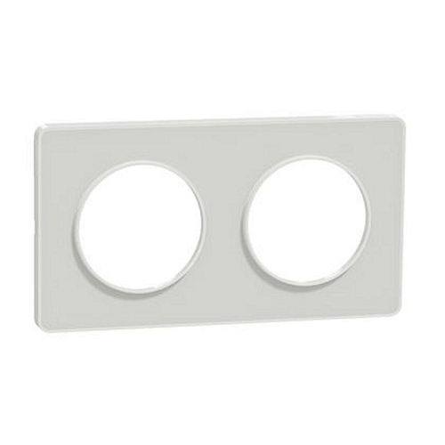 Odace Touch, plaque Translucide Blanc 2 postes horiz./vert. entraxe 71mm-S520804R-3606480320675-SCHNEIDER ELECTRIC FRANCE