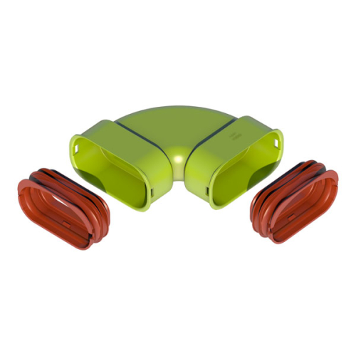 Kit coude 90° horizontal semi-circulaire D50x100 mm - AE35SC Air Excellent - 188572 UBBINK - 188572 