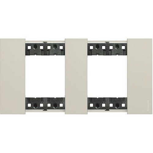 Plaque de finition Living Now Collection Les Sables 2x2 modules finition Sable-BTKA4802M2KM-8005543654323-BTICINO