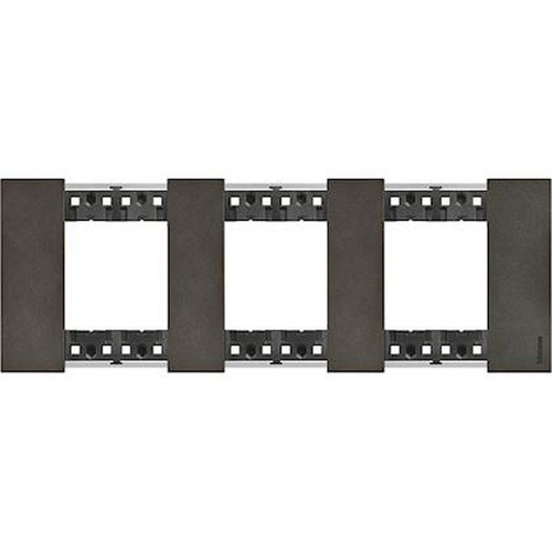 Plaque de finition Living Now Collection Les Noirs 3x2 modules - Acier Space-BTKA4802M3NG-8005543654682-BTICINO