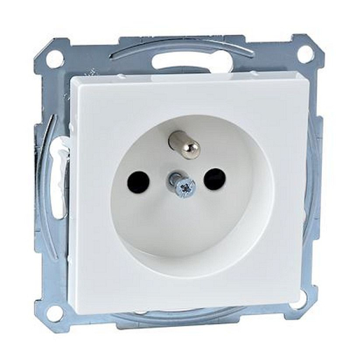 Merten M-Plan - prise 2P+T - NF - borne à vis - blanc pol. brillant-MTN2600-0319-3606480306419-SCHNEIDER ELECTRIC FRANCE