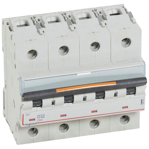 Disjoncteur DX³ 25kA arrivée haute/départ bas vis 4P 32A -courbe D - 6 mod-409849-3245064098496-LEGRAND