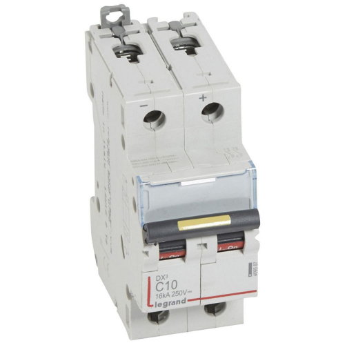Disjoncteur DX³ 16kA - vis/vis - courant continu - 10A - courbe C - 2 modules-409567-3245064095679-LEGRAND