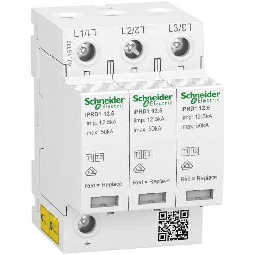Acti9 Parafoudre iPRD1 12,5r - debro type1 - 3P - 350V - report signal - TT TN-A9L16382-3606481490216-SCHNEIDER ELECTRIC FRANCE