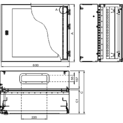 Spacial S3D - coffret VDM 2 corps 17U P380-NSYVD2M17U4-3606480174643-SCHNEIDER ELECTRIC FRANCE