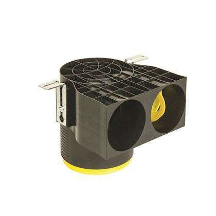 Profi-air classic outlet COURTE90 degree2 x dim. 75 mm - DN 125 - 78375382 FRAENKISCHE FRANCE - 78375382 