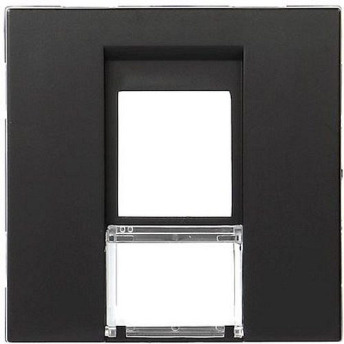 Systo Plastron RJ45 pour moteur keystone 2 modules Noir-WS203N-3250617112031-HAGER