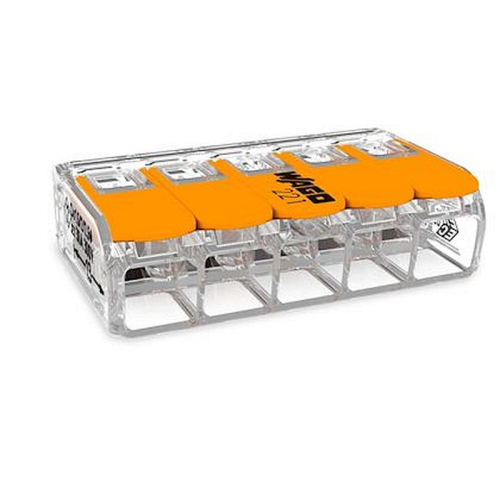 Borne WAGO 221 5x6mm² à leviers souple & rigide-221-615-4055143715478-WAGO CONTACT