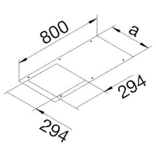 Couvercle BKW400 découp. Q08-BKA400800Q08-4012002236475-HAGER