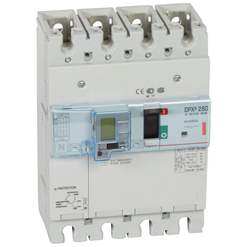 Disjoncteur magnétothermique différentiel DPX³250 Icu 36kA 400V~ - 4P - 250A-420259-3245064202596-LEGRAND