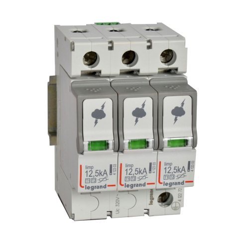 Parafoudre - protection tableau principal - T1+T2 - Iimp 12,5 kA/pôle - 3P-412272-3414970517401-LEGRAND