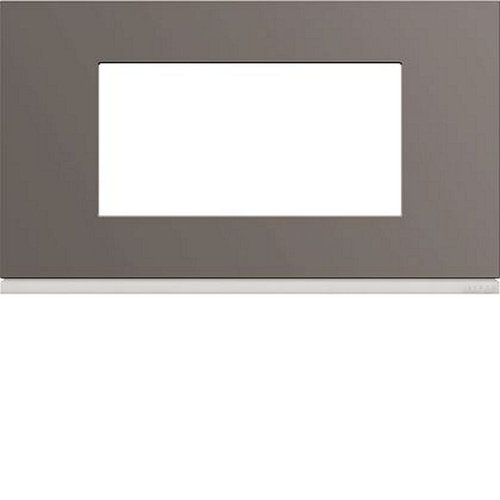 Plaque gallery plastique peint 4 modules entraxe 57mm taupe-WXP0934-3250617191593-HAGER