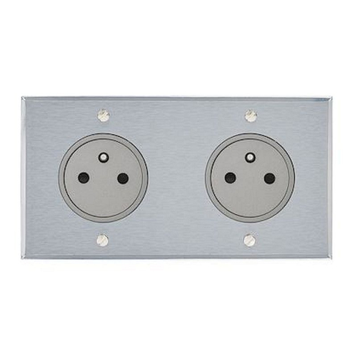 Art d'Arnould univers Mémoire double prise 2P+T Surface 16A 250V - acier brossé-67132-3233620671320-ARNOULD