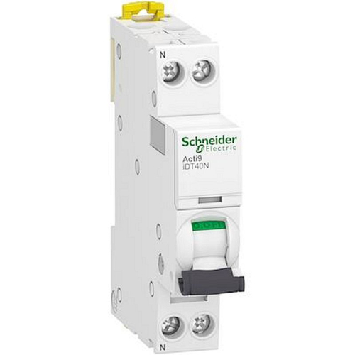 Acti9 iDT40N - disjoncteur modulaire - 1P+N D 40A 6000A/10kA-A9P34640-3606485461823-SCHNEIDER ELECTRIC FRANCE