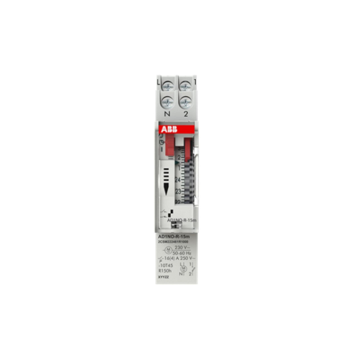 Horloge Journalière AD1NO-R-15m- 1NO- 15mn- avec réserve-2CSM222461R1000-8012542224617-ABB