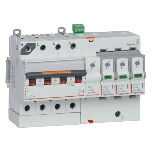 Parafoudre protection de court-cicuit typeT2 Imax 40kA - 3P+N 320V~ - 8 mod-412215-3414971552937-LEGRAND