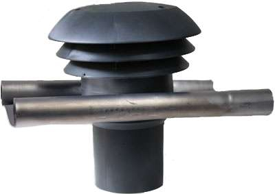 Chapeau toiture plastique D125 noir - CPR 125 ARDOISE - 876003 S&P UNELVENT - 876003 
