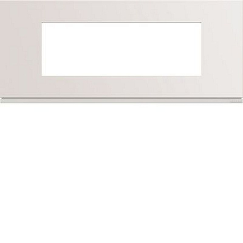 Plaque gallery plastique injecté 6 modules entraxe 57mm pure-WXP0006-3250617199070-HAGER