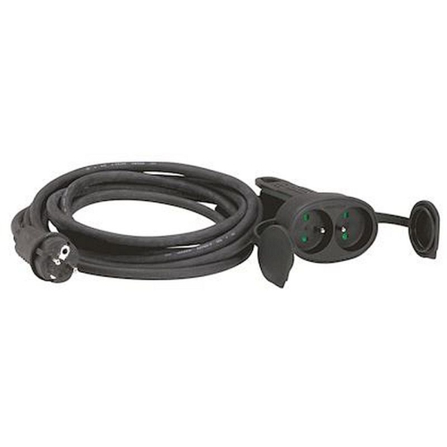Rallonge 2P+T 16A IP44 IK08 avec double prolongateur caoutchouc et câble 5m-051629-3245060516291-LEGRAND