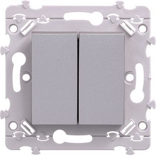 essensya Double interrutpeur Va-et-Vient Titane-WE040T-3250617107402-HAGER