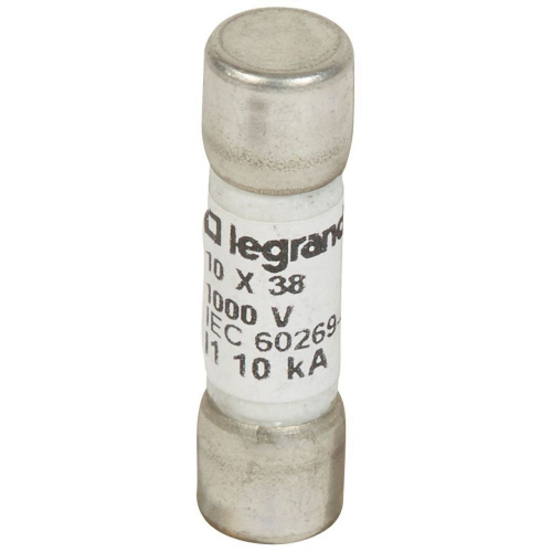 Fusible cylindrique 1000V= 10x38mm gPV pour application photovoltaïque - 15A-414629-3245064146296-LEGRAND