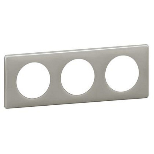 Plaque Céliane Laqué 3 postes - finition Gris perle-066603-3414971003101-LEGRAND