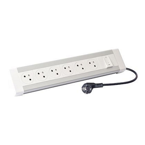 Bloc bureau 6x2P+T + 1 interrupteur lumineux et cordon 3m 2P+T-054609-3414972292818-LEGRAND