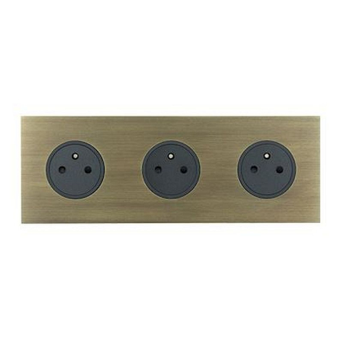 Art d'Arnould univers Epure triple prise de courant 2P+T 16A 250V - bronze-67333-3233620673331-ARNOULD