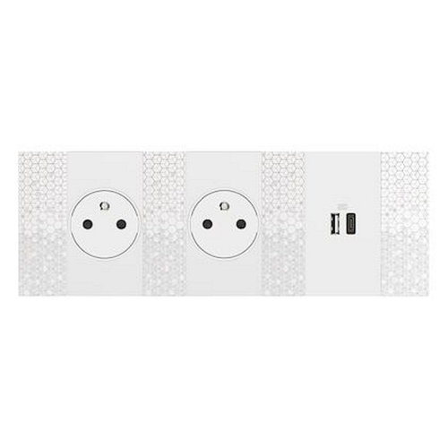 Enjoliveur Living Now pour chargeur USB 2 modules - blanc-BTKW12C-8005543614068-BTICINO