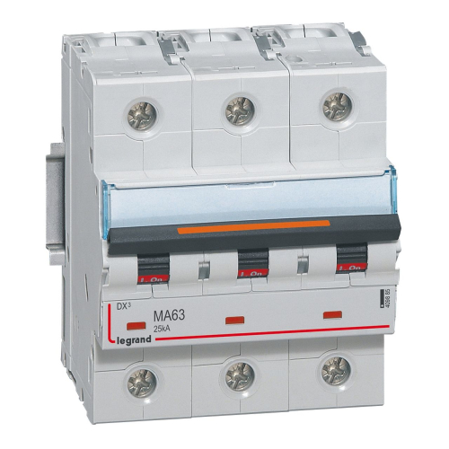 Disj. magnétique seul DX³ MA 25kA arrivée haute/départ bas à vis 63A 4,5 modules-409885-3245064098854-LEGRAND