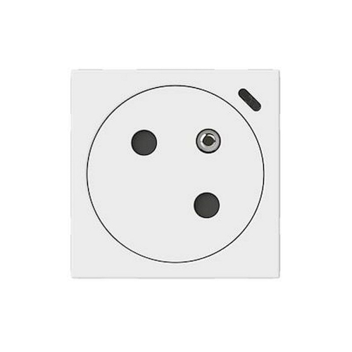 Prise 2P+T Surface à voyant Mosaic Link raccordement latéral 2 modules - blanc-077125L-3414971576230-LEGRAND