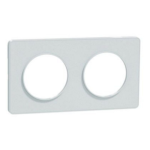 Odace Touch, plaque Blanc Recyclé 2 postes horiz. ou vert. entraxe 71mm-S510804-3606482077805-SCHNEIDER ELECTRIC FRANCE